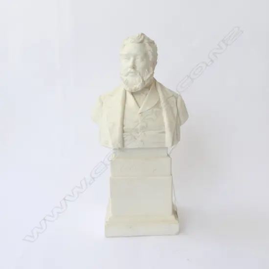 ROBERTSON & LEADBETTER PARIAN WARE BUST OF CHARLES SURGEON (CHIP TO BASE) H.320mm