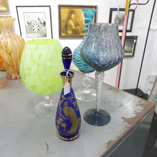 4 PCES ART GLASS H.400mm