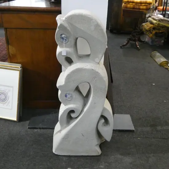 CONCRETE MAORI TANIWHA GARDEN ART SCULPTURE H.990mm