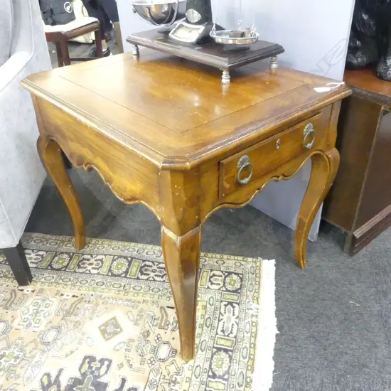 WOODEN SIDE TABLE w. DRAWER BY HEKMAN USA 720x610x640mm