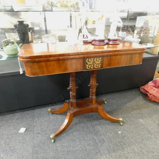 REGENCY MAHOGANY CARD TABLE 900x910x720mm