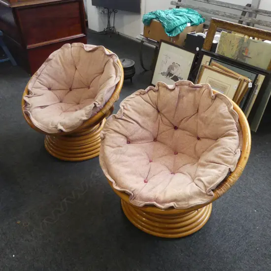PR BAMBOO SWIVEL CHAIRS