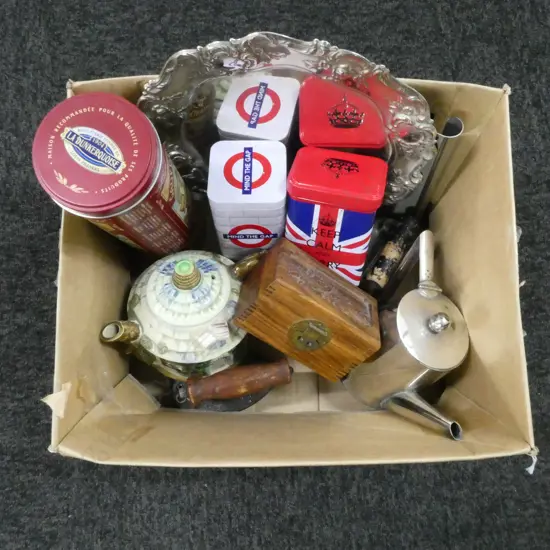 TEA TINS, TEAPOTS ETC