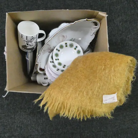 ASST. CHINA + SCOTTISH MOHAIR BLANKET