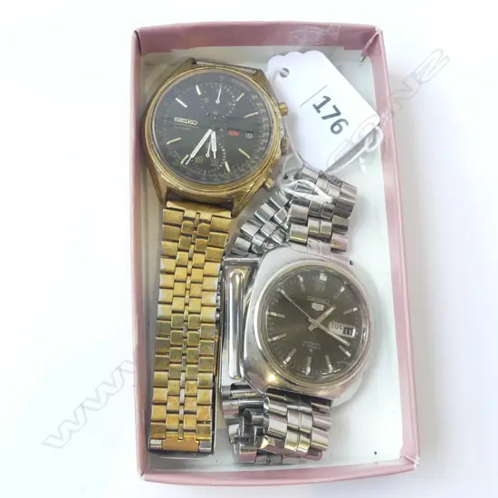 2 SEIKO GENT'S WRISTWATCHES, SEIKO CHRONOGRAPH & AUTOMATIC 