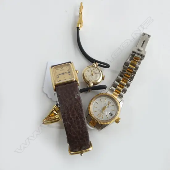 3 VINTAGE LADIES WRISTWATCHES INCLDS; 1950's LADIES GIRARD PERREGAUX WRISTWATCH surface damage to watch face