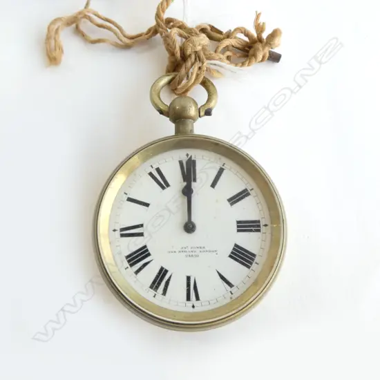 X LRG 'STATION MASTER'S' POCKET WATCH w KEY, J N JONES 338 STRAND LONDON 24830