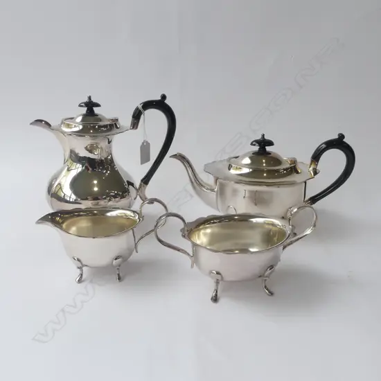 4 PCE SILVER PLATED TEA SET
