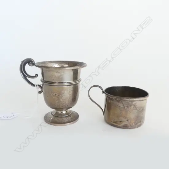 2 STG SILVER CUPS, 58.2grms