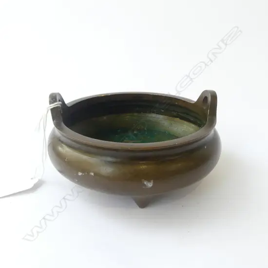 ORIENTAL BRONZE INCENSE BURNER 135mm dia