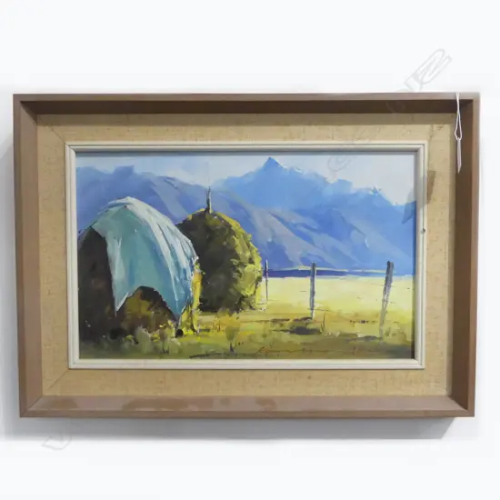 KEVYN WEBB OIL 'BEN AVON STATION AHURIRI VALLEY' signed. Labelled verso 240 x 395mm