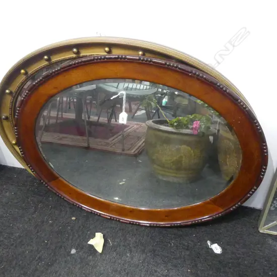 OVAL BEVEL EDGED WALL MIRROR H.860mm