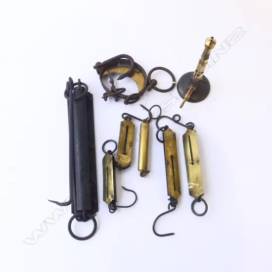 7 SPRING BALANCES + BUNSEN BURNER