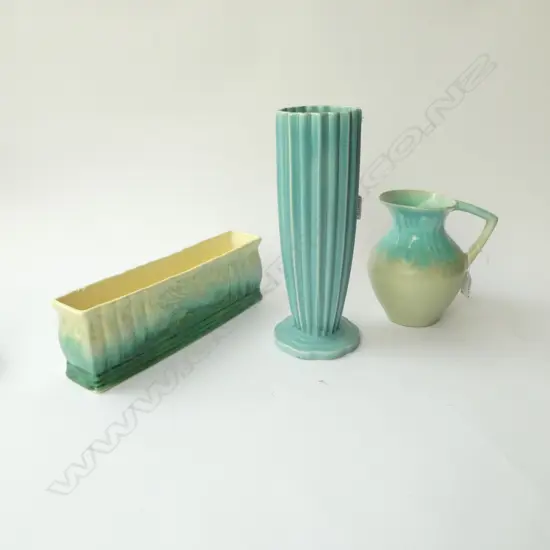 BESWICK TROUGH VASE L310MM TALL DECO VASE H300MM & JUG H170MM