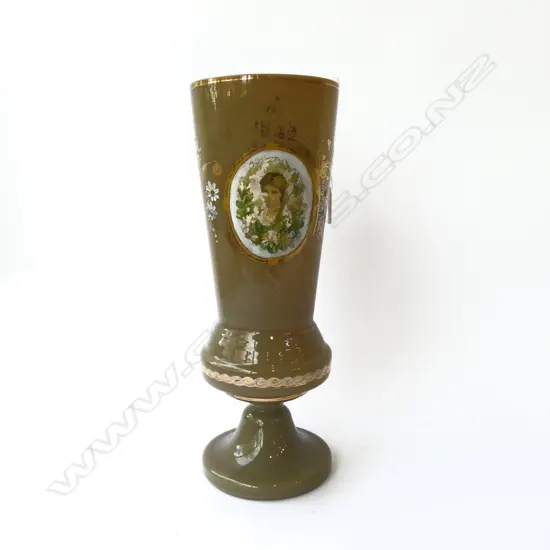 ANTIQUE GLASS VASE H.370mm