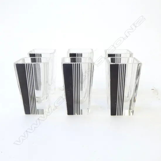 6 KARL PALDA DECO LIQUEUR GLASSES H.80mm