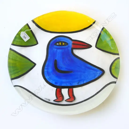 KOSTA BODA LG HAND PAINTED PLATE BY ULRICA HYDMAN 395mm dia