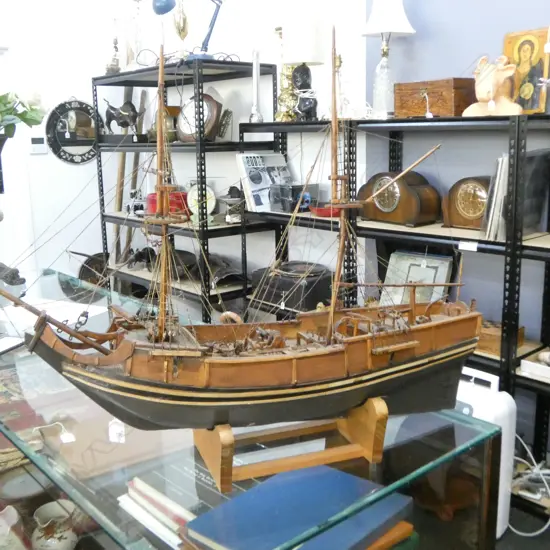 MODEL WOODEN SAIL BOAT H.600mm L.700mm