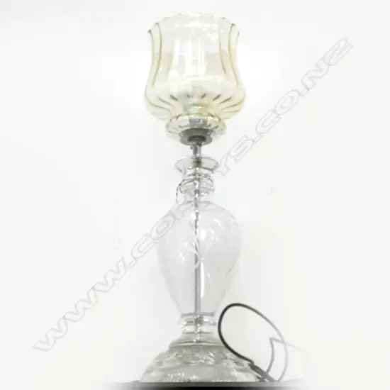 TABLE LAMP MADE FROM ASST. GLASS PARTS H.650mm