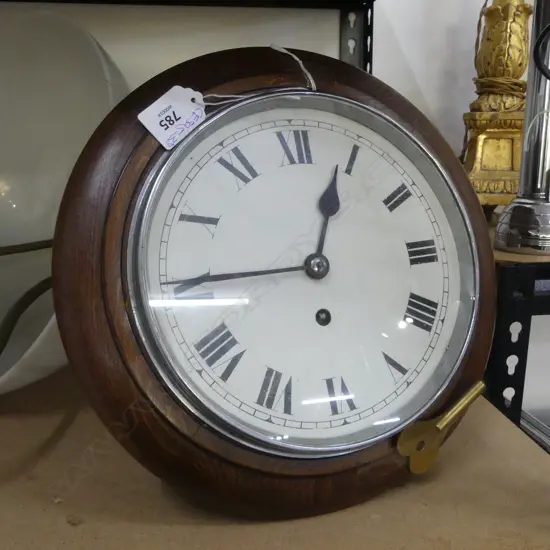 OAK WALL CLOCK H.290mm w. KEY