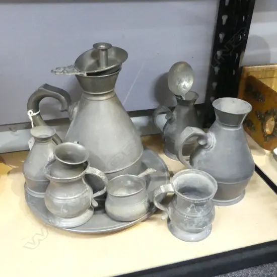 ASST. PEWTER WARE JUGS & MEASURES etc