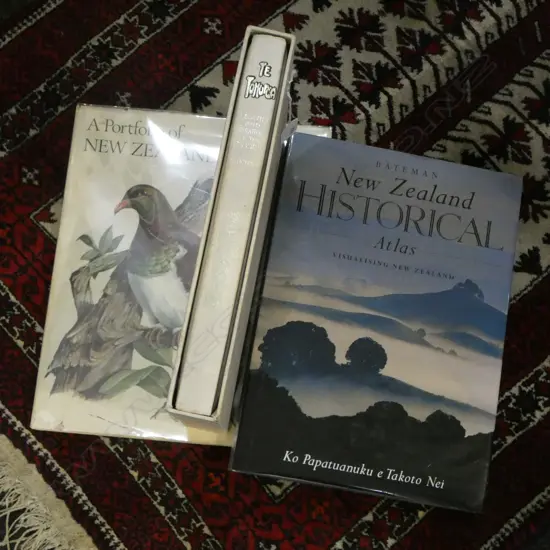 3 BOOKS 'TE TOHUNGA: LEGENDS & TRADITIONS OF THE MAORIS' W. DITTMER, 1907, ATLAS, BIRDS BY BRUCE HARVEY