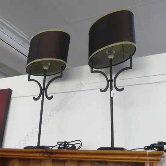 PR EUNICE TAYLOR TABLE LAMPS, METAL BASES H.690mm