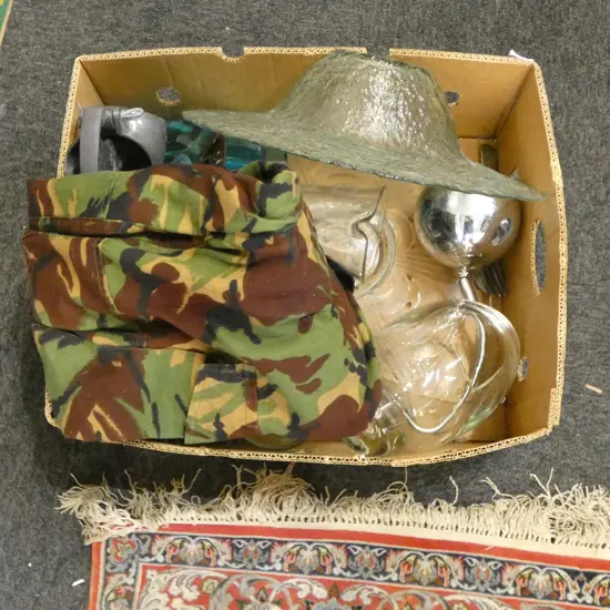 ASST. ITEMS; SMITHS WALL CLOCK, VASES ETC