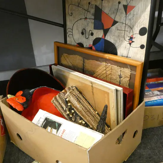 ASST. ARTWORKS, PAPER MACHE CHICKEN DISH ETC