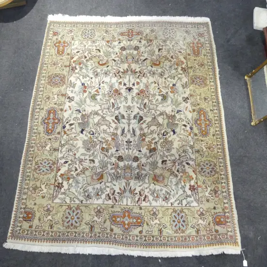 HAND KNOTTED WOOL PILE RUG 1500mm x 1900mm