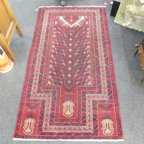 PERSIAN HAND KNOTTED BALUCHI PRAYER RUG 2250x1200mm
