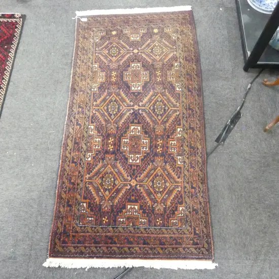PERSIAN HAND KNOTTED BALUCHI RUG 1430x750mm