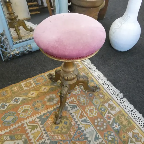 VICTORIAN PIANO STOOL H.590mm