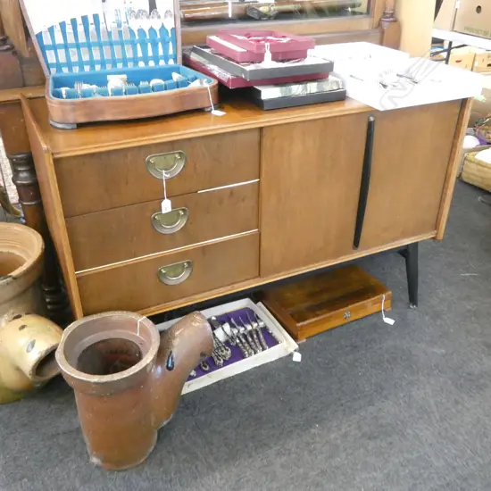 RETRO ENGLISH SIDEBOARD 1220x460x820mm 'PLANNED FURNITURE STYLES & MEALING LTD HIGH WYCOMBE'