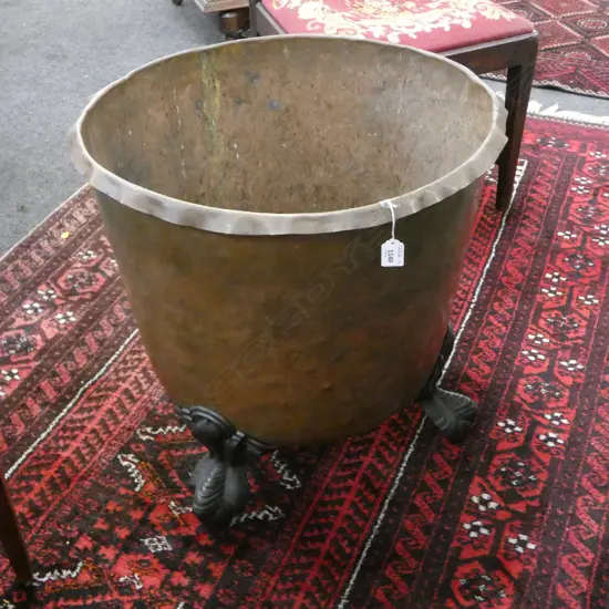 OLD WASH HOUSE COPPER with attached bath legs Dia.600mm