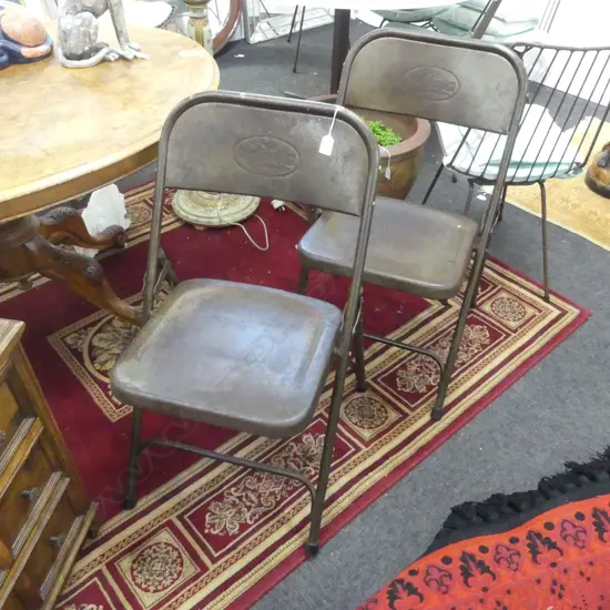 PR OF VINTAGE 'INTERNATIONAL PRODUCTS' FOLDING CHAIRS