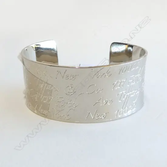 TIFFANY 925 SILVER CUFF BANGLE, 57grms