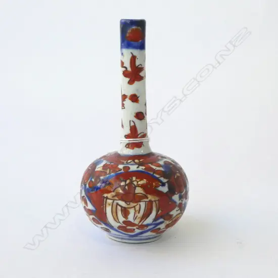 VINTAGE ORIENTAL HANDPAINTED BUD VASE H.150mm
