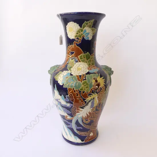 ORIENTAL FLOOR VASE H.540mm SMALL MANUFACTURING FAULT TO BASE