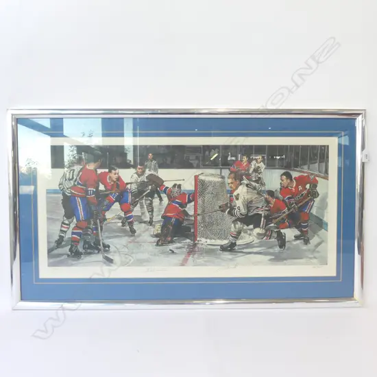 LES TAIT 'THE FINAL SECONDS' SIGNED CANADIAN ICE HOCKEY PRINT 390x835mm