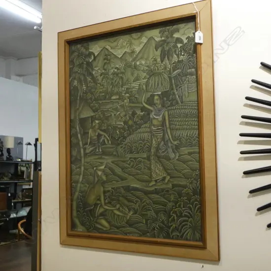 DANGO SEKAN,  BALINESE SCENE, OIL PAINTING, 670x470mm