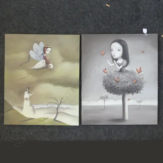 2 NICOLETTA CECCOLI ABSTRACTS, ACRYLIC ON CANVAS 600x500mm