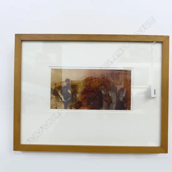 SUZANNE GOLDBERG 'TREE IN BUSHLAND' OIL ON PAPER '95 110x215mm