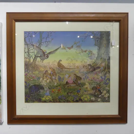 MOLLY BRETT FOREST FAIRIES PRINT 435x525mm (SOME FOXING)
