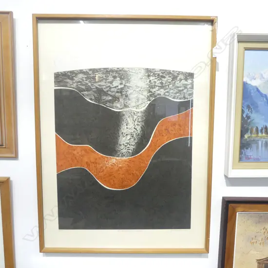 BONNIE QUIRK (b. 1932) 'RETREATING OVER MAGMA' SCREEN PRINT '77 22/50 805x590mm