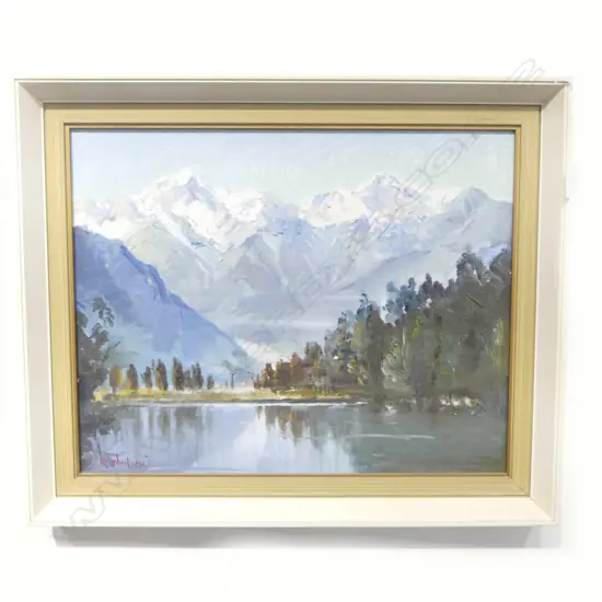 DON NEILSON 'REFLECTIONS LAKE MATHESON' OIL ON BOARD 390x495mm