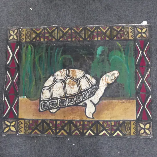 VINTAGE TAPA double sided with turtle etc 830 x 1100mm