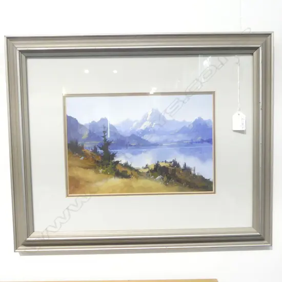 NEIL J. BARTLETT, SOUTH ISLAND LANDSCAPE, OIL ON CANVAS 195x290mm