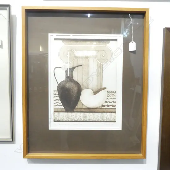 MARY DE LISLE 'CLASSICAL FORMS 3. GREEK IONIC' ETCHING 3/30 360x270mm