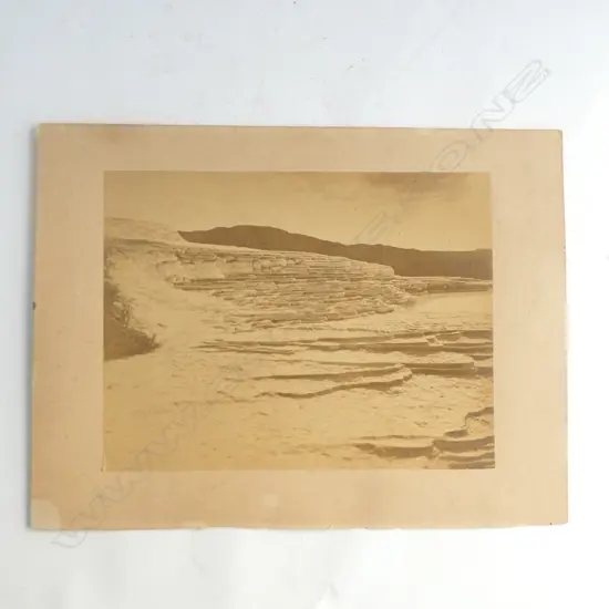 ORIGINAL SILVER GELATINE PRINT OF THE  PINK & WHITE TERRACES 225X290mm 